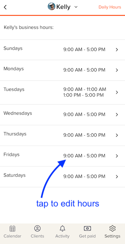 editing weekly hours in bookedin mobile app.PNG