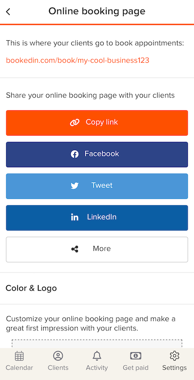 share bookedin booking links wiht your clients.PNG