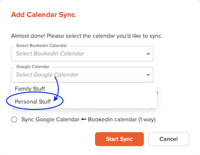 choose which google calendar to sync to bookedin.png